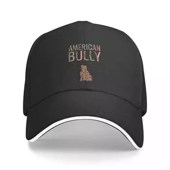 Бейсболка American Bully Mama With Leopard For Ambully Bull Dog Mom, черная шляпа от солнца, женская шляпа, мужская