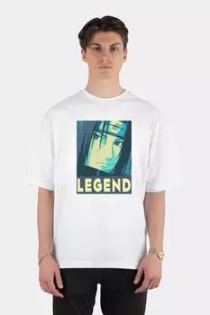 Белая футболка Oversize унисекс Itachi