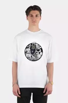 Белая футболка Oversize унисекс Kakashi