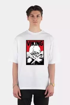 Белая футболка oversize унисекс Thorfinn