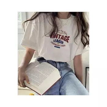 Белая футболка с принтом Vntge
