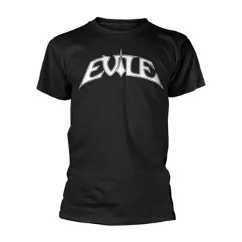 Белая футболка унисекс с принтом Evile Logo S