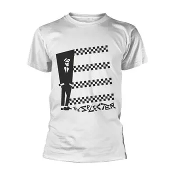 Белая футболка унисекс The Selecter в двухцветную полоску S