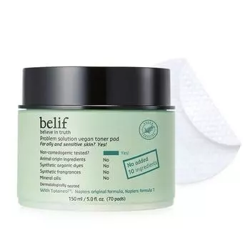 Belif Problem Solution Тонер-пэд 150 мл, 70 шт., 1 шт.