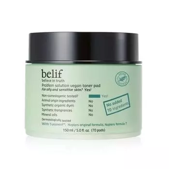 belif Проблемный раствор Тонер-пэды 150 мл 70 шт.