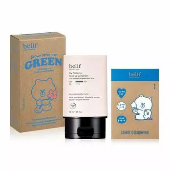 belif UV Protector Tone-up Sunscreen 50 мл LINE FRIENDS Eco Edition (+Стикеры)
