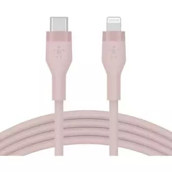 Belkin USB-C - Lightning силиконовый кабель совместим с iPhone 14 / 13 / 12 / SE / 11 / XR быстрая зарядка сверхмощный сертифицированный MFi PD совместимый 1 Met
