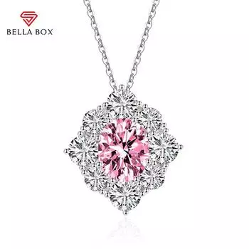 BELLA BOX Геометрия циркон кулон ожерелье несколько цветов модные свадебные помолвочные украшения синий