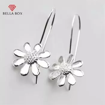 BELLA BOX изысканные серьги в форме подсолнуха с цветком, нежные модные женские серьги для вечеринки, повседневная одежда, шикарные украшения