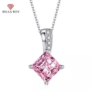 BELLA BOX квадратный кулон ожерелье несколько цветов модные свадебные помолвочные украшения синий