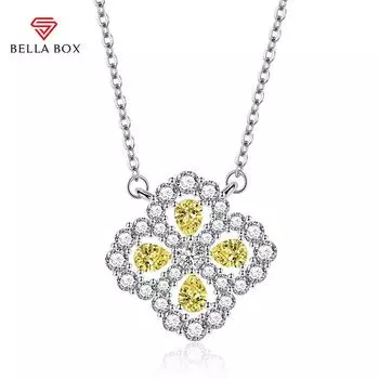 BELLA BOX Lucky Clover ожерелье многоцветные модные свадебные помолвочные украшения синий