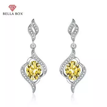 BELLA BOX серьги-гвоздики в форме яйца, роскошные женские свадебные украшения, подарки на помолвку синий