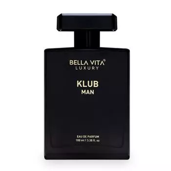 Bella Vita Luxury KLUB Man Eau De Parfum Духи для мужчин с лимоном, розой и ванилью|Мускусный и пряный стойкий аромат EDP премиум-класса, 100 мл 100ML
