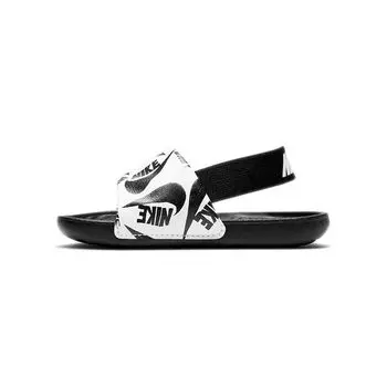 Бело-черные детские кроссовки Nike Kawa Slide TD CW3360-100 23.5