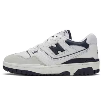 Бело-темно-синие кроссовки унисекс New Balance 550 BB550WA1 42.5