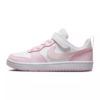 Белые детские кроссовки Nike Court Borough Low Recraft PS Pink Foam DV5457-105 28