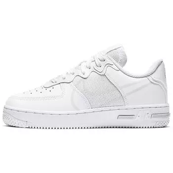 Белые кроссовки Nike Air Force 1 React SU GS Pure-Platinum CT5117-101