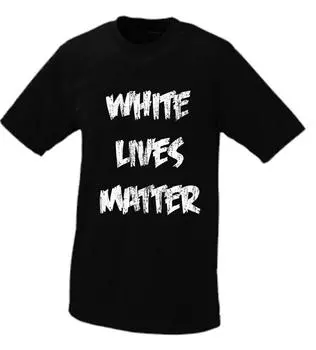 Белые пародийные черно-белые футболки унисекс с длинными рукавами Lives Matter S