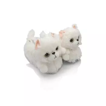 Белые женские тапочки с животными Tw Kedi-3