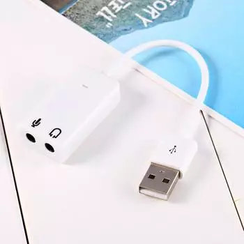 Белый USB 2.0 канальный виртуальный 7.1 эффект Xear 3D аудио звуковая карта адаптер для XP