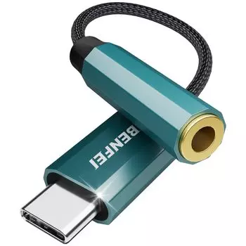 BENFEI USB Audio Conversion Adapter High Resolution Compatible Equipped with DAC Heavy Duty Cable Passed Flex Durability Tests Earphone Jack Earphones