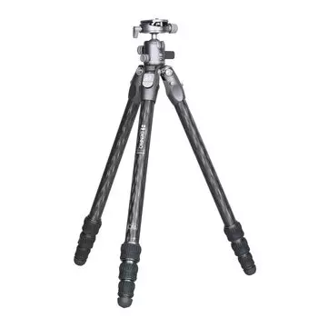 BENRO Tortoise Carbon Camera Free Head Load Capacity 4 уровня телескопического перемещения Углеродное волокно Максимальный диаметр ножки Низкий футляр для хранения линз Mountain