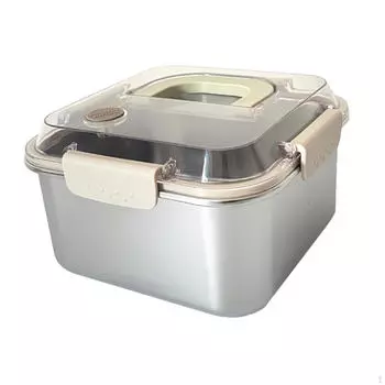 Bento Box Контейнер для хранения продуктов питания Прямоугольный кухонный органайзер большой емкости для обеда 1600ml