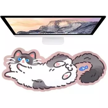Benvo Mouse Симпатичная большая игровая мышь специальной формы, клавиатура из резины, совместимая с моющейся удобной рабочей панелью, Cat, Pad, 70x300,3 см, Pad,