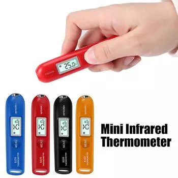 Бесконтактный 8220 -50~220°C Мини Цифровой Инфракрасный Термометр Портативный Промышленный Пирометр Для Кухни Барбекю Жарки Приготовления Пищи чёрный