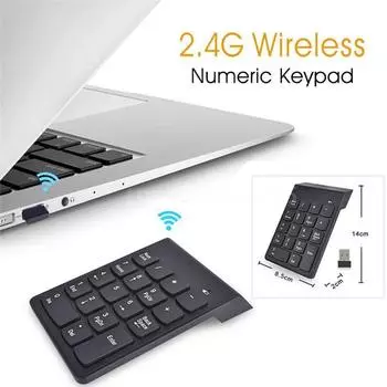 Беспроводная 2.4G Mini Usb 18 клавишная цифровая клавиатура для ноутбука ПК