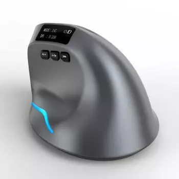 Беспроводная эргономичная вертикальная мышь ZELOTES Master F-26C Bluetooth серый