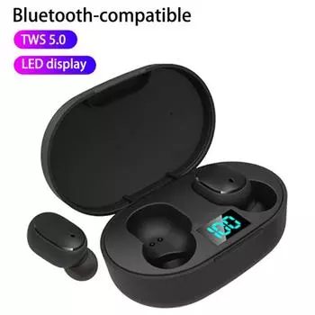 Беспроводная Bluetooth-гарнитура E6S TWS, водонепроницаемые шумоподавляющие светодиодные наушники с микрофоном, беспроводные наушники Bluetooth-наушники