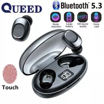 Беспроводная Bluetooth-гарнитура Mini-in-ear Motion с низким энергопотреблением, сверхдлительным сроком службы батареи, двойное ухо чёрный
