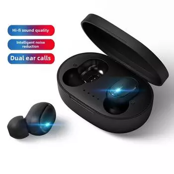 Беспроводная Bluetooth-гарнитура Tws Mini с цифровым дисплеем и спортивными наушниками чёрный