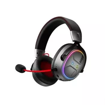 Беспроводная игровая гарнитура OXS Storm G2, виртуальный объемный звук 7.1, 3 режима эквалайзера, низкая задержка 2.4G, 50-мм драйверы, время воспроизведения 40 часов, подсветка RGB, Bluetooth 5.3,