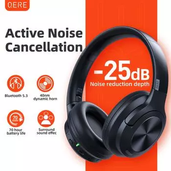 Беспроводная игровая гарнитура QEREE80 ANC Bluetooth с активным шумоподавлением