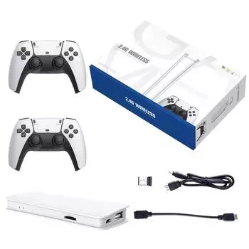 Беспроводная игровая консоль M15 HD в стиле ретро — для двух игроков, 2.4G, мини-телевизор с ручками для домашнего гейминга 64G (large package) 3W+ games