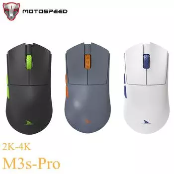 Беспроводная игровая мышь Motospeed Darmoshark M3s-Pro Bluetooth HUANO Микропереключатель Контроллер 4 кГц N52840 Датчик PAM3395 26KDPI