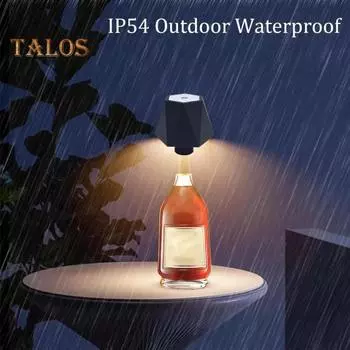Беспроводная лампа для бутылок, бесступенчатое затемнение, сенсорное управление, RGB, изменение цвета, перезаряжаемая светодиодная лампа для бутылки вина, прикроватный светильник A