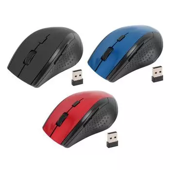 Беспроводная мышь 2,4G с USB-приемником, высокоточная компактная оптическая мышь для портативного компьютера, настольного компьютера Red