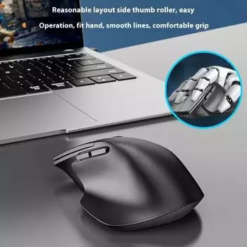 Беспроводная мышь с режимами RGB-подсветки, регулируемым DPI, эргономичным дизайном, 2,4 ГГц/совместимая с Bluetooth мышь для ноутбука