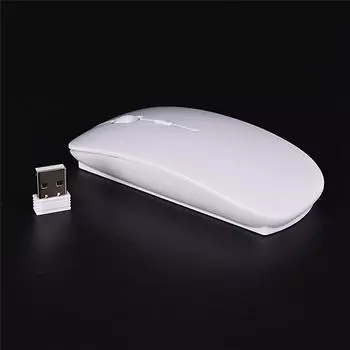 Беспроводная мышь USB оптическая прокрутка мыши для планшета ноутбук компьютер Finest 12cm*5.5cm*2cm белый