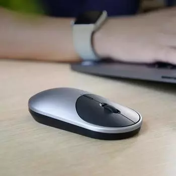 Беспроводная мышь Xiaomi Mi Portable Mouse 2 с двухрежимным режимом BT 4.2, 4000 точек на дюйм, 2,4 ГГц, металлическая мышь для ноутбука