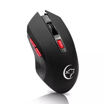 Беспроводная мышь YWYT G817, 2,4G, беспроводная игровая мышь, 2400 точек на дюйм, 6 кнопок, оптическая эргономичная мышь с чёрный