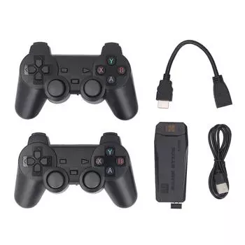 Беспроводная ретро игровая консоль 4K Dual 2.4GHz 20,000+ игр 9 эмуляторов ретро видео игровой стик с 64