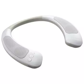 Беспроводная шейная колонка Ohm Electric AudioComm Bluetooth, белая беспроводная колонка Bluetooth OHM с креплением на шее ASP-W1000N-W 03-2053