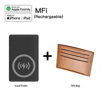Беспроводная зарядка MFI Icard Finder с кошельком TPU, защита от потери соединения, смарт-тег, Bluetooth, GPS-трекер через приложение Apple Find My