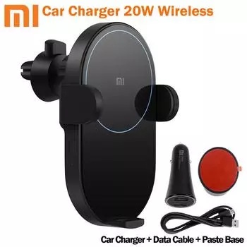 Беспроводное автомобильное зарядное устройство Xiaomi Mi 20 Вт Max Qi, интеллектуальный инфракрасный датчик, быстрая зарядка, двойное охлаждение, автомобильный держатель для телефона для Mi 9