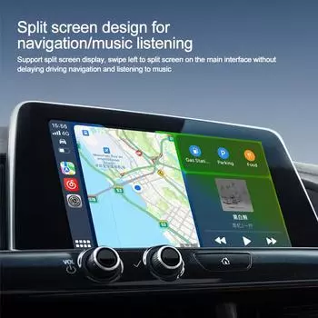 Беспроводной адаптер Carplay Android Auto Dongle Быстрое подключение Smart Carplay Plug&Play Mini Box Type-C/USB Carplay чёрный