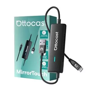 Беспроводной адаптер CarPlay OTTOCAST Mirror Touch, Зеркалирование всего экрана смартфона на автомобильную навигацию
